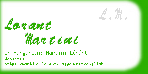 lorant martini business card